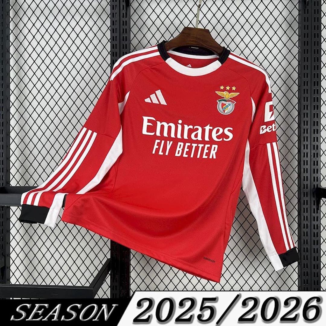 Camisa Benfica Home 2025/26 Manga Longa — Benfica