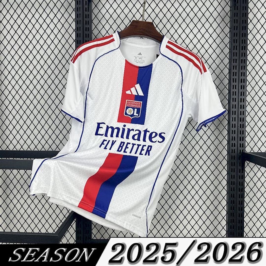 Camisa Olympique Lyonnais Home 2025/26 — Versão Jogador — Olympique Lyonnais