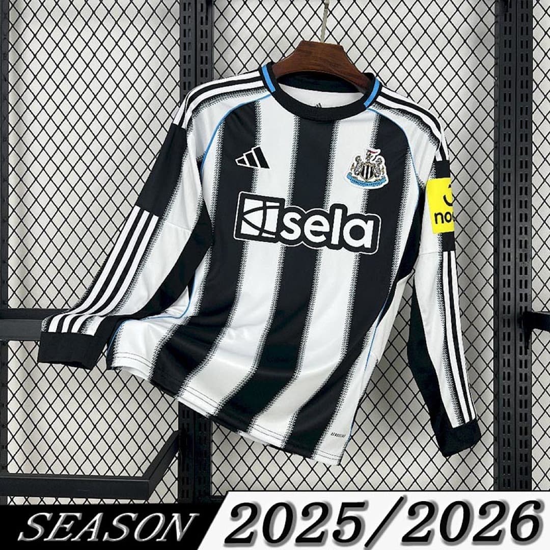 Camisa Newcastle United Home 2025/26 Manga Longa — Newcastle United