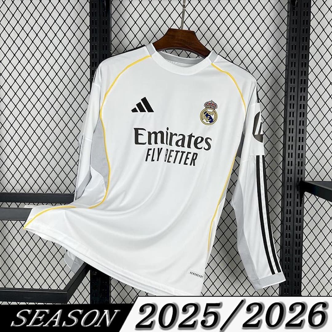 Camisa Real Madrid Manga Longa Home 2025/26