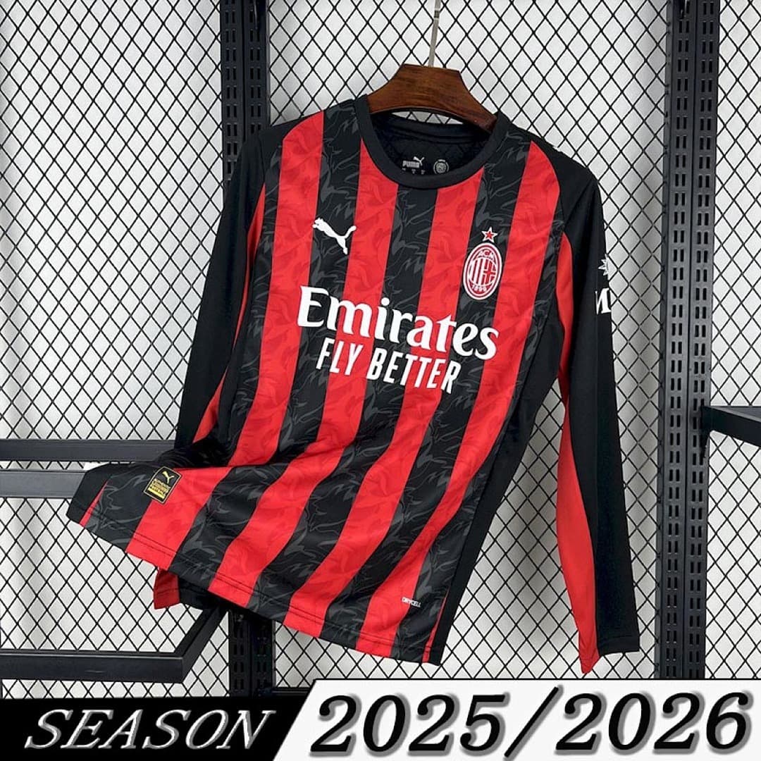 Camisa AC Milan Manga Longa Home 2025/26