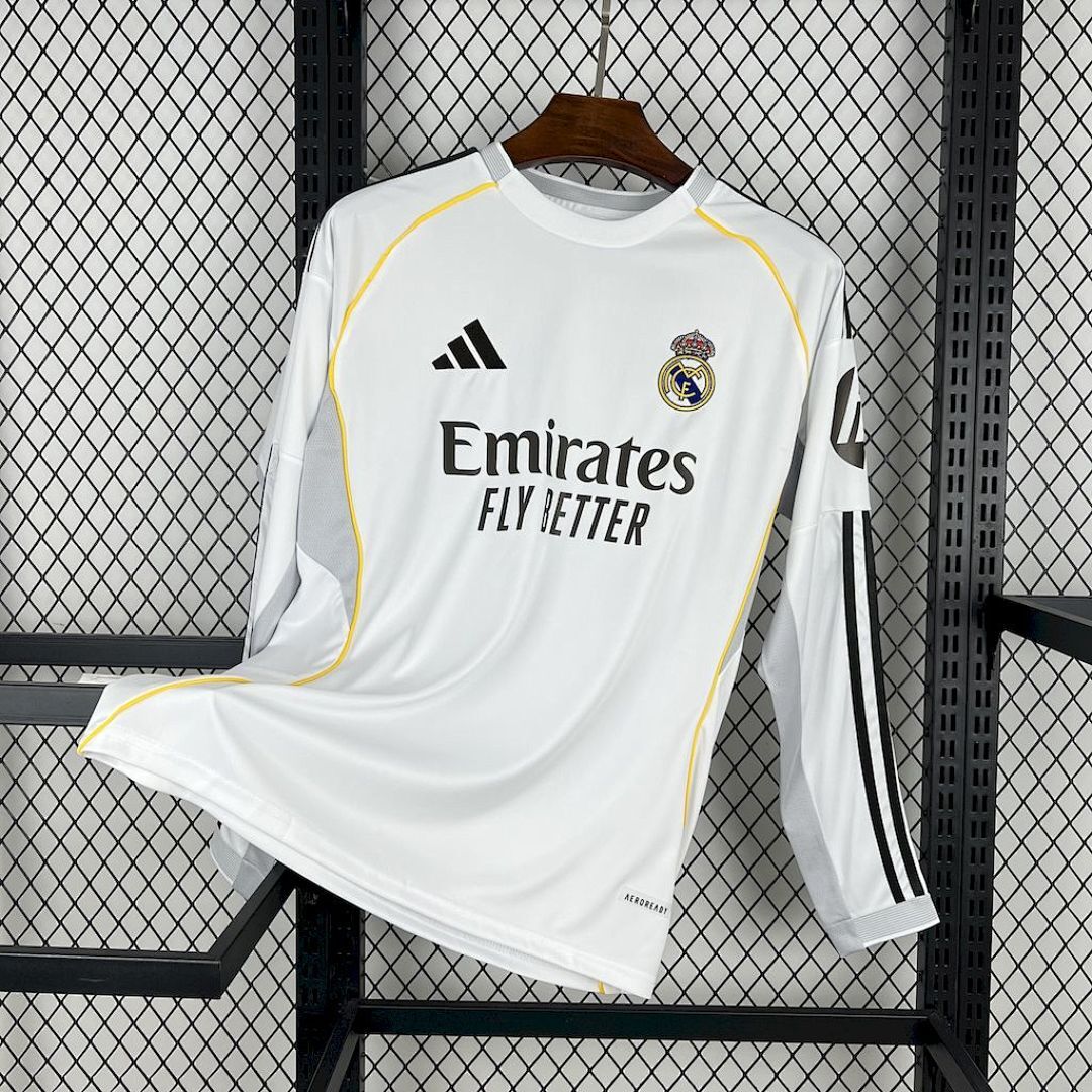Camisa Real Madrid Home 2025/26 Manga Longa 7